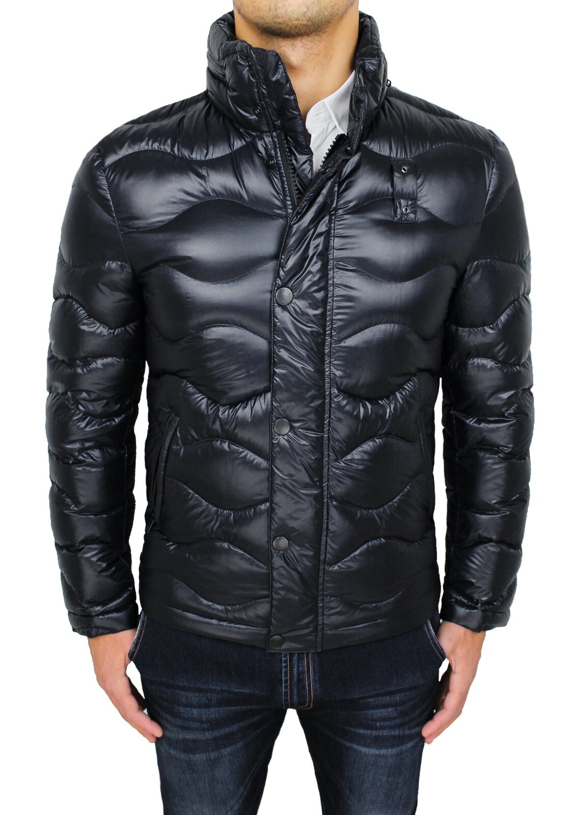 GIUBBOTTO PIUMINO UOMO INVERNO NERO CASUAL BOMBER GIUBBINO S M L XL XXL 3XL 4XL