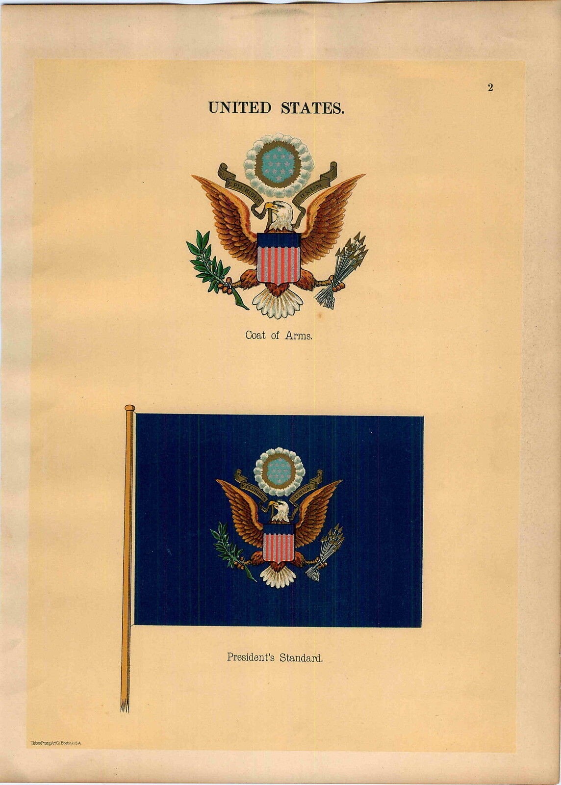 1899 United States Coat Of Arms President's Standard