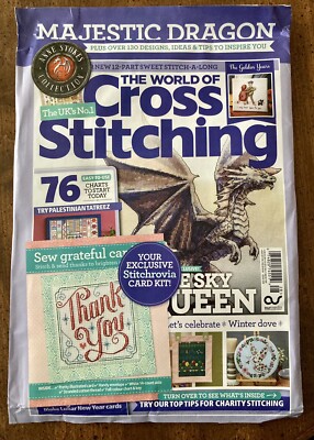 The World of Cross Stitching UK magazine  Issue 328 Majestic Dragon