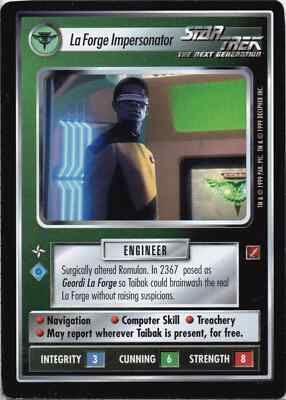 Star Trek CCG La Forge Impersonator Near-Mint/NM Rare   Blaze of Glory 1999
