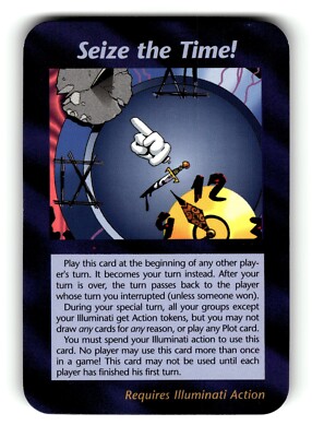 Seize The Time! Card Unlimited INWO Illuminati New World Order Game