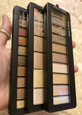 3 ELF Prism Eyeshadow Palette Need It Nude Rose Gold Naked  Metallic Shimmer Lot