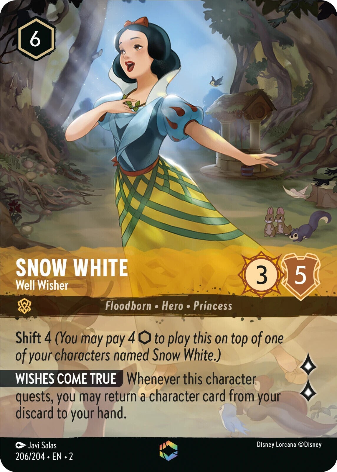 Disney Lorcana 白雪姫 JA-2 206/204 Disney Lorcana Rise Of The Floodborn - Snow White