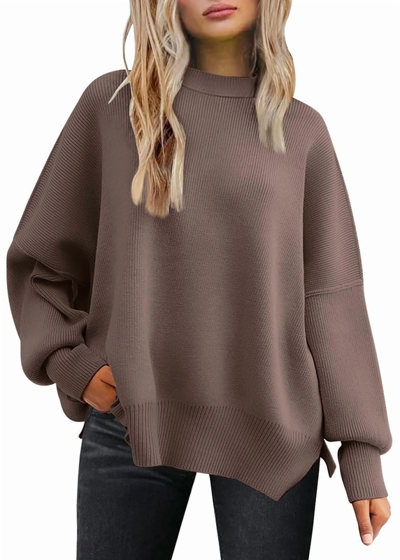 Oversized Sweaters for Women Winter Crewneck Pullover - Cozy Knit Long Sleeve To
