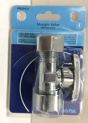 Plumb Pak PP65PCLF Quarter Turn Straight Valve 5/8'' x 7/16''