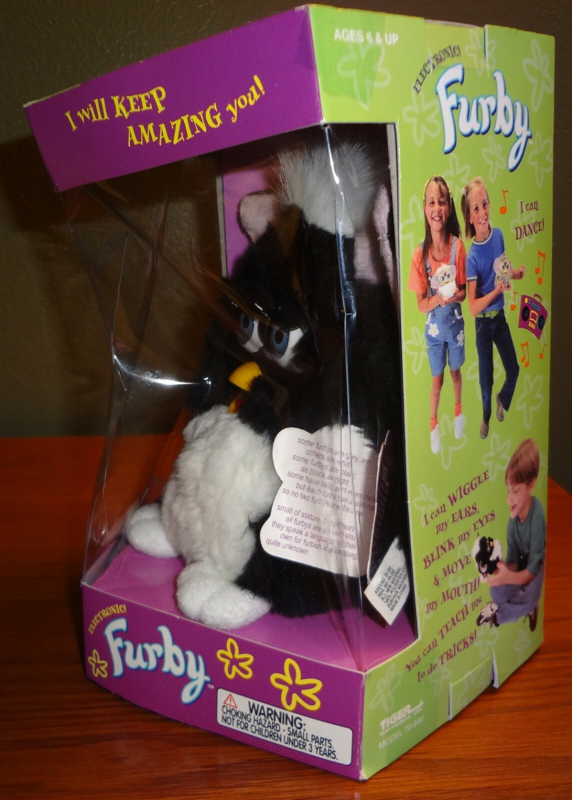 Original, unopened Black & white Tuxedo Furby