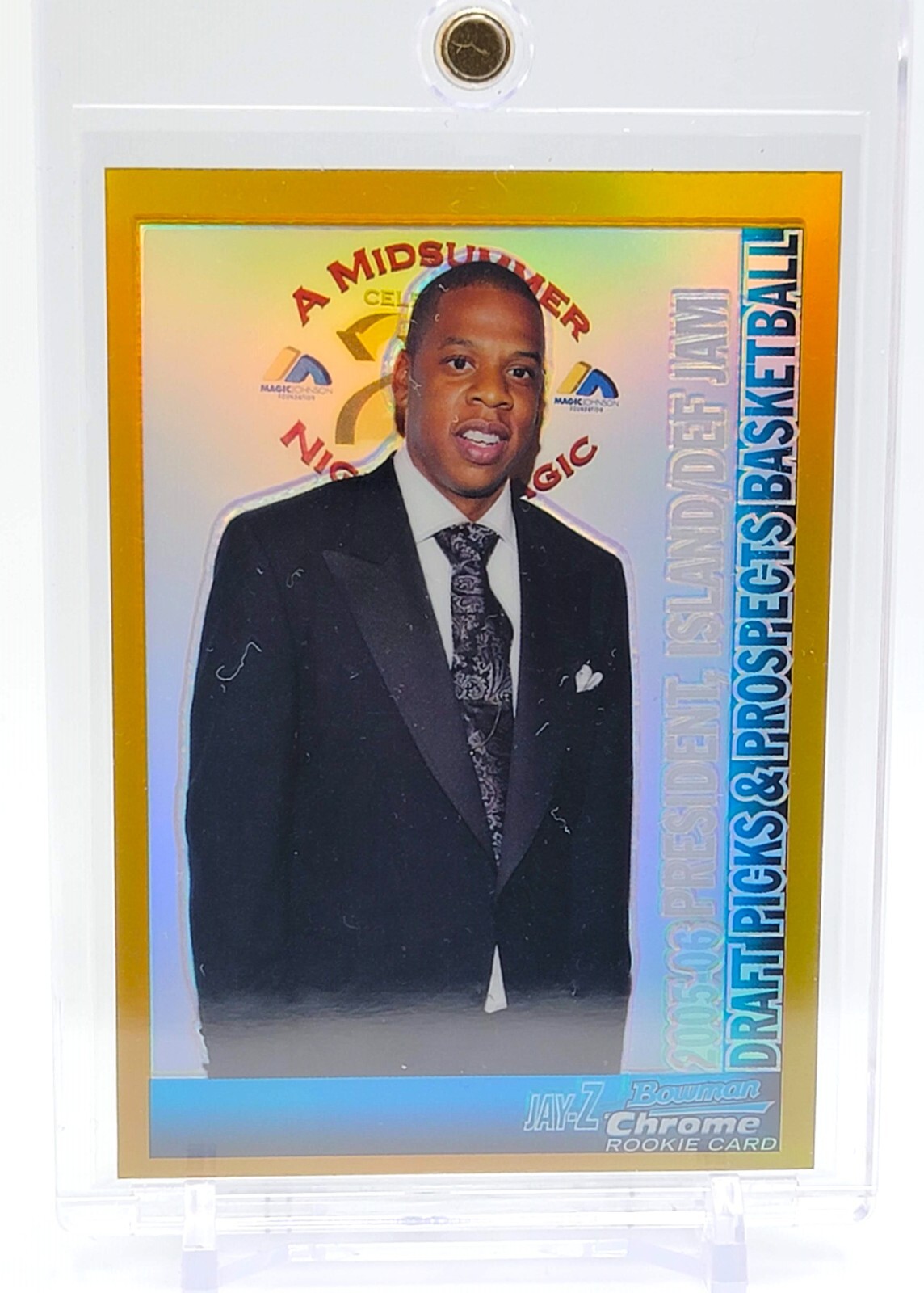 2005-06 Bowman Chrome DP & Pros. Jay-Z Gold Refractor #151 2005-06 Bowman Chrome DP & Pros. Jay-Z Gold Refractor #151