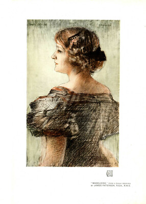 James Paterson Madeleine Frauen-Motiv Kunstdruck v.1911