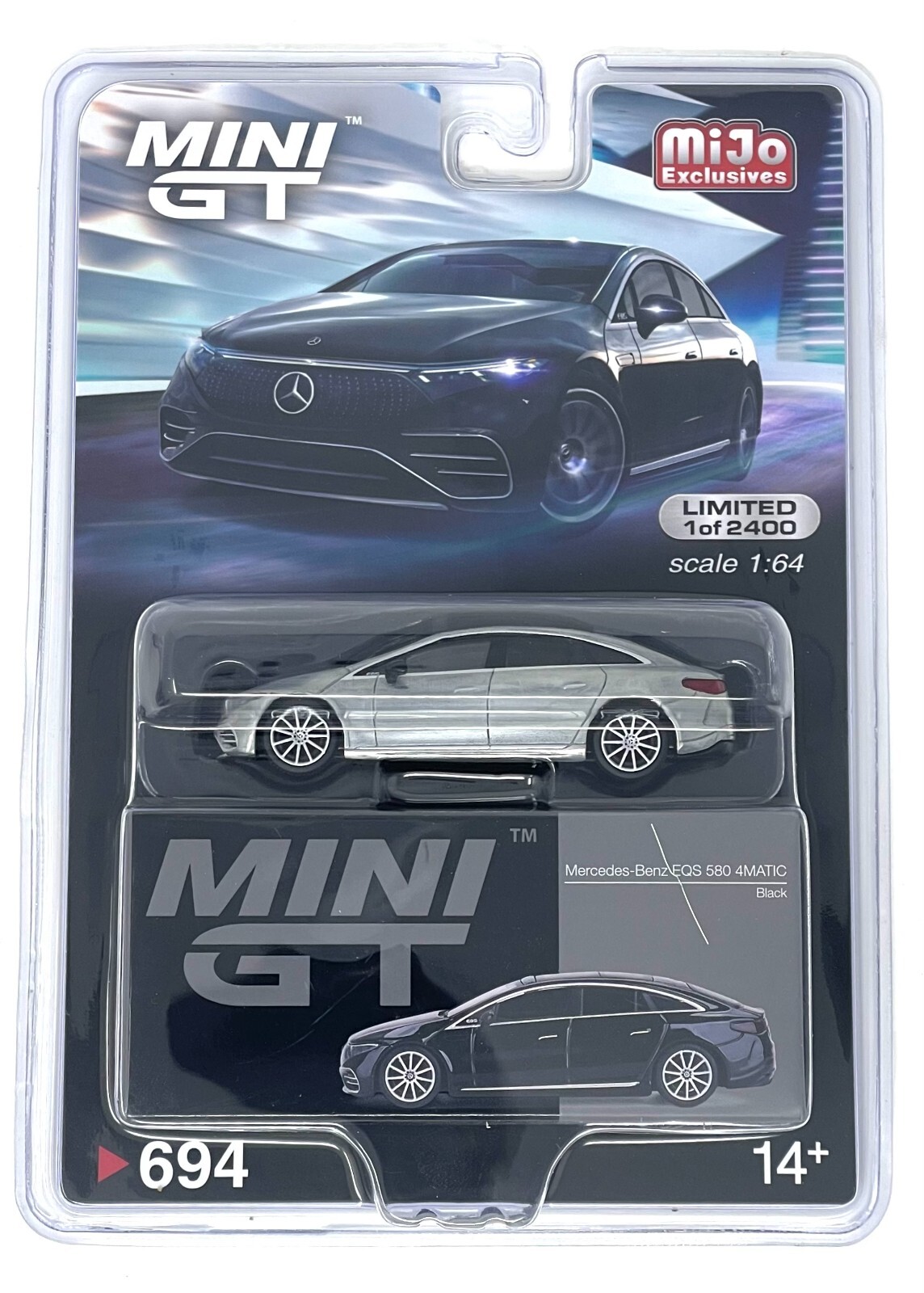 MINI GT　メルセデス ベンツ EQS 580 4MATIC チェイスカー Chase! Mini GT 1:64 Mercedes-Benz EQS 580 4MATIC Diecast
