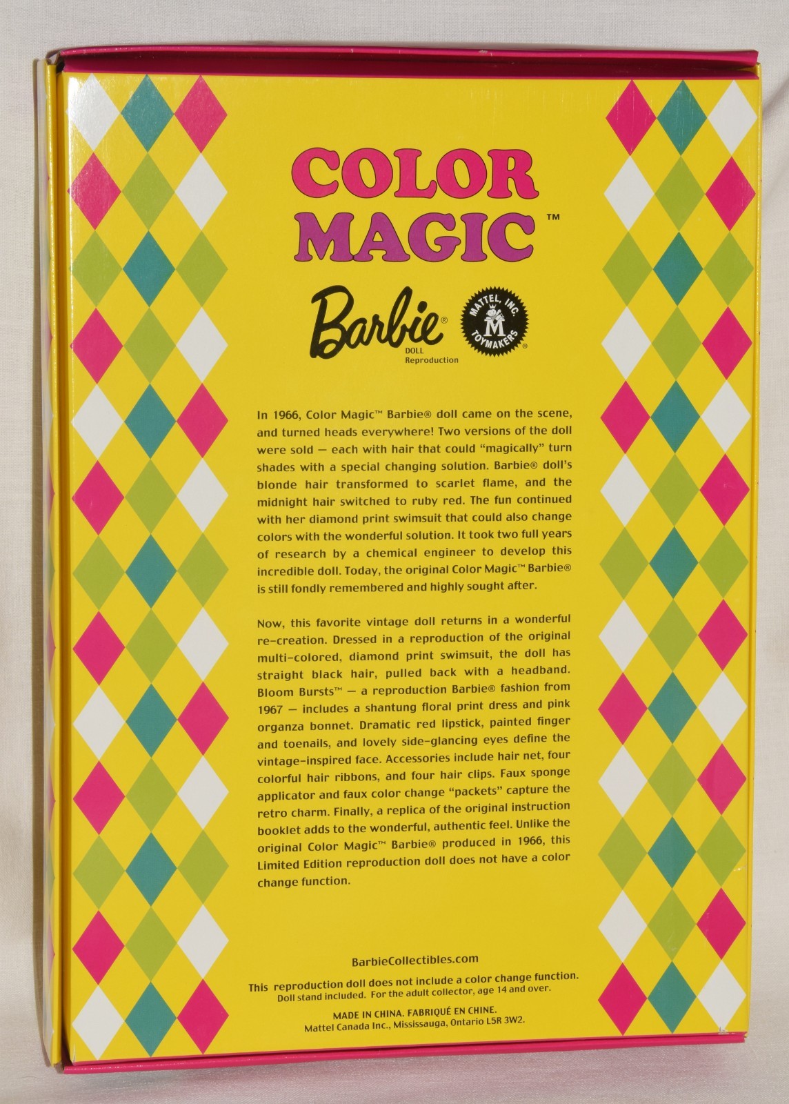 Color Magic Barbie Limited Edition Vintage Doll And Fashion Reproduction 2003