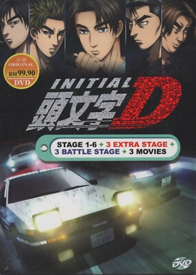 Anime DVD Initial D Season 1-6 + 3 Extra Stage + 3 Battle Stage + 3 Legend + OST