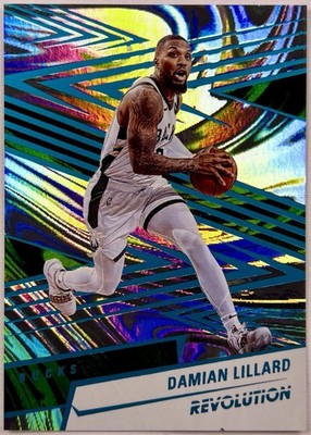 2024-25 Panini Revolution Damian Lillard #22 Teal Swirl /49
