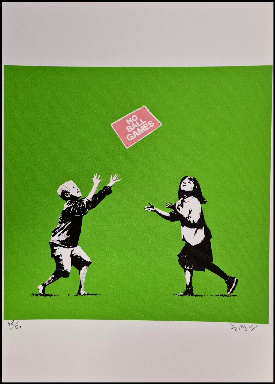 BANKSY * No Ball Games * 50x35 cm * Lithografie * limitiert