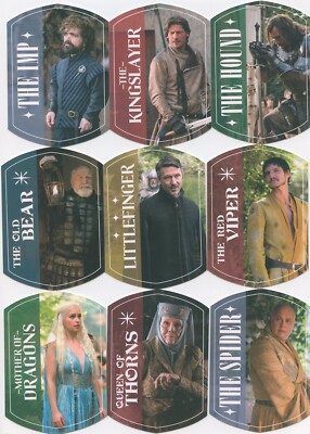 NEW Game of Thrones Legends of the Realm Nicknames complete 18 card chase set
