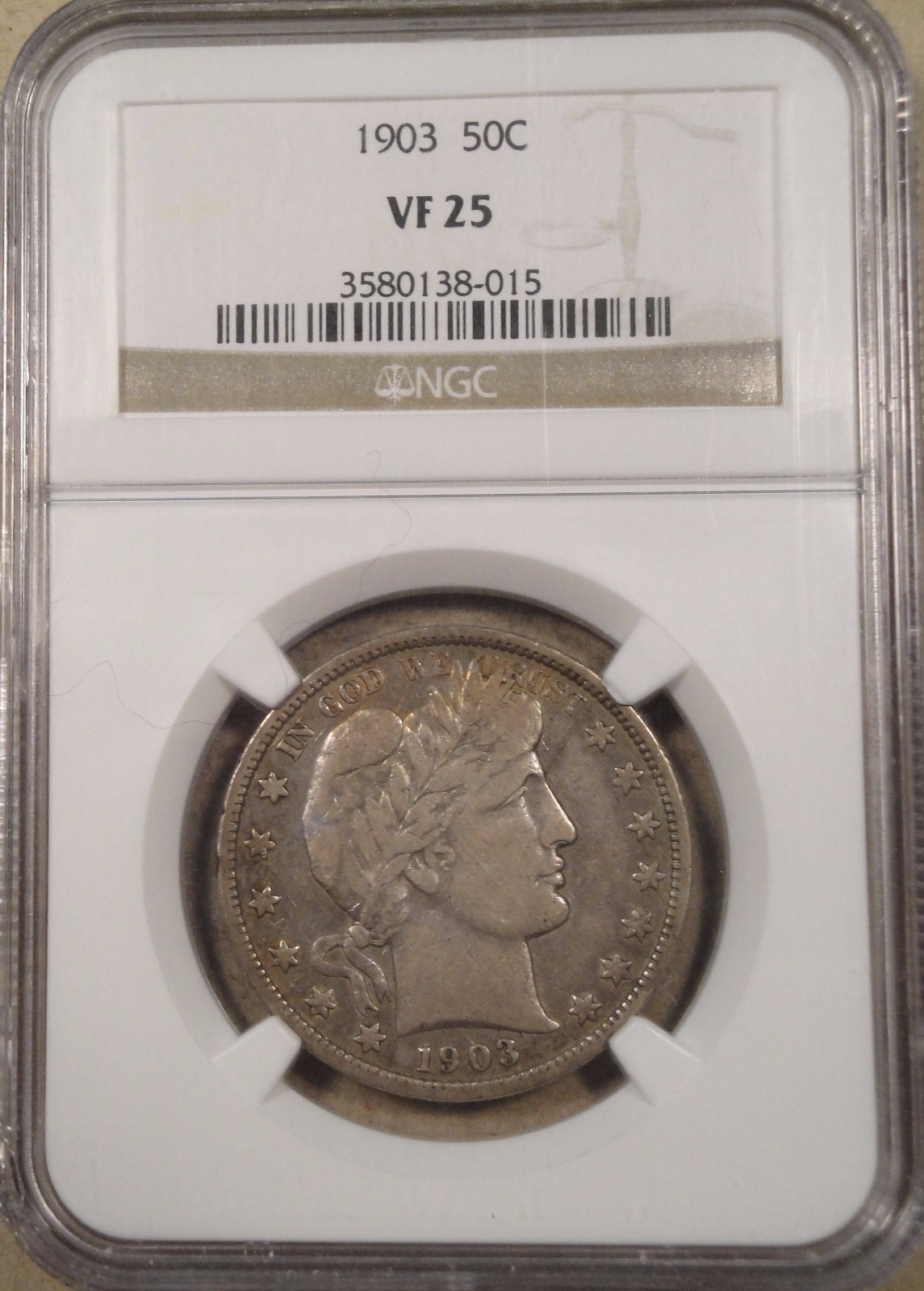 1903 Barber Half Dollar NGC VF25