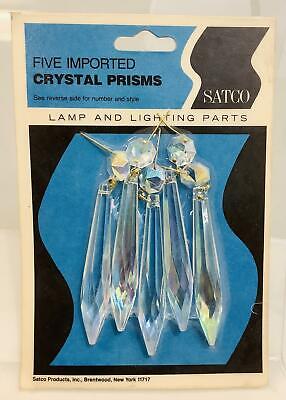 Satco Lighting 70317- 3'' Aurora Borealis U'' Drop Crystal Prisms~ 5 total - Clear