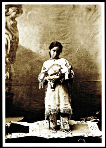 ⫸ 928 Postcard KATIE ROUBIDEAUX Rosebud Sioux Indian 1898 John A Anderson Photo 