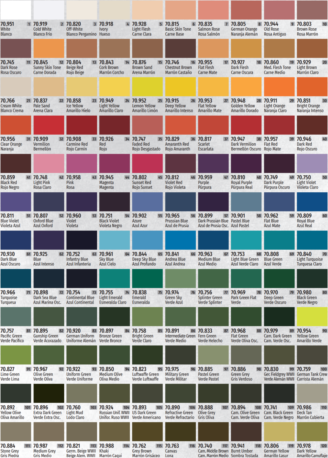 Vallejo Model Color Acrylic Paint Series 17ml