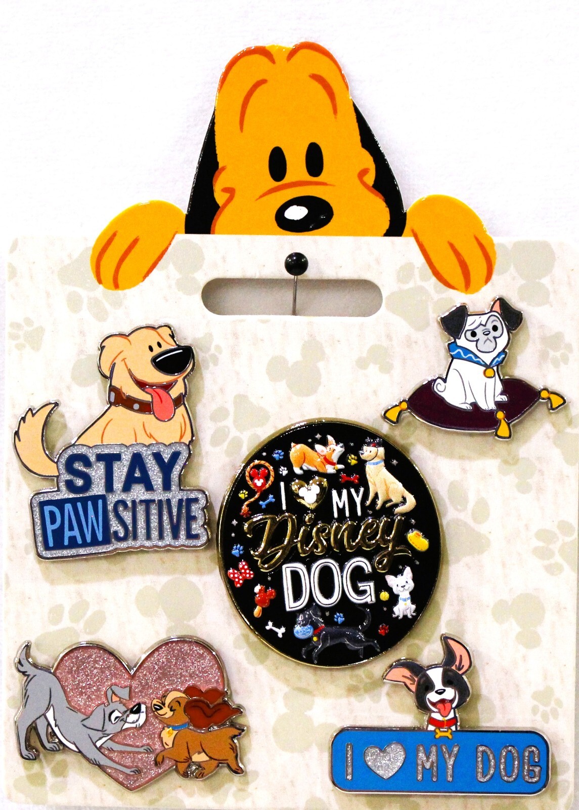 Disney 2020 I LOVE MY DISNEY DOGS Pin Set Of 5 Pins Lady