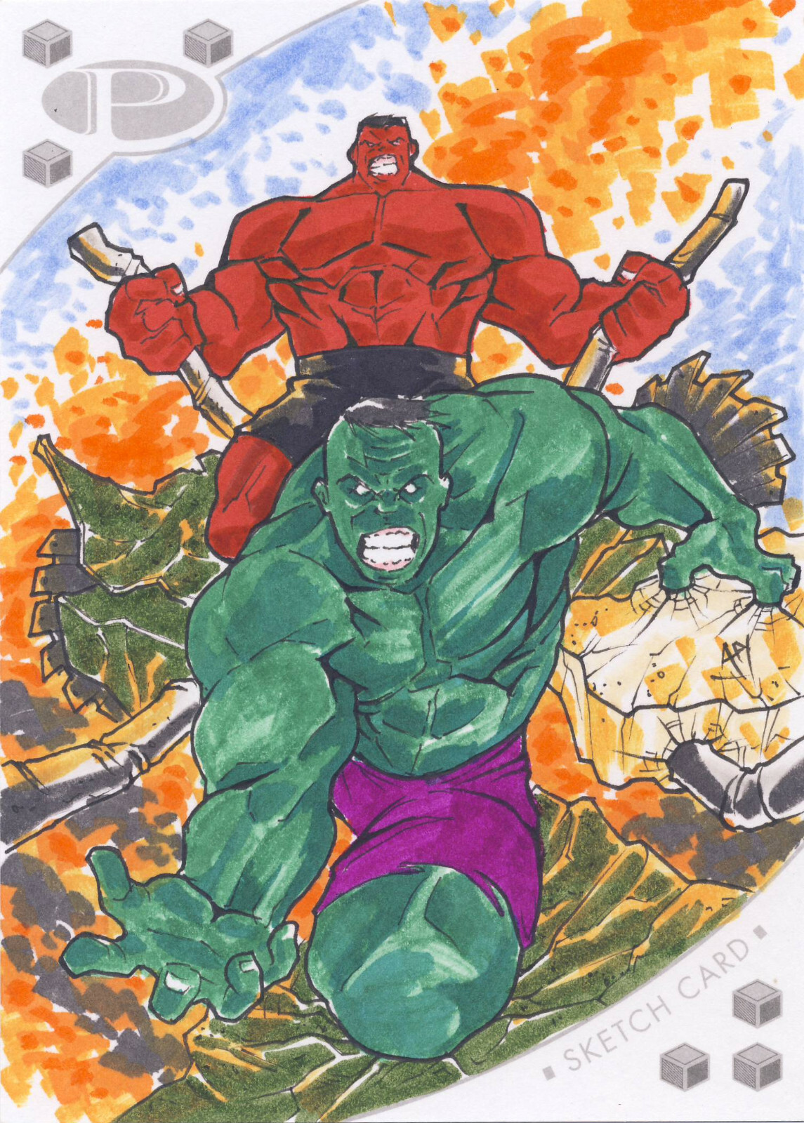 2017 Marvel Premier 5x7 Sketch Card Cerezo Hulk Red Hulk | eBay 2017 Marvel Premier 5x7 Sketch Card Cerezo Hulk Red Hulk | eBay