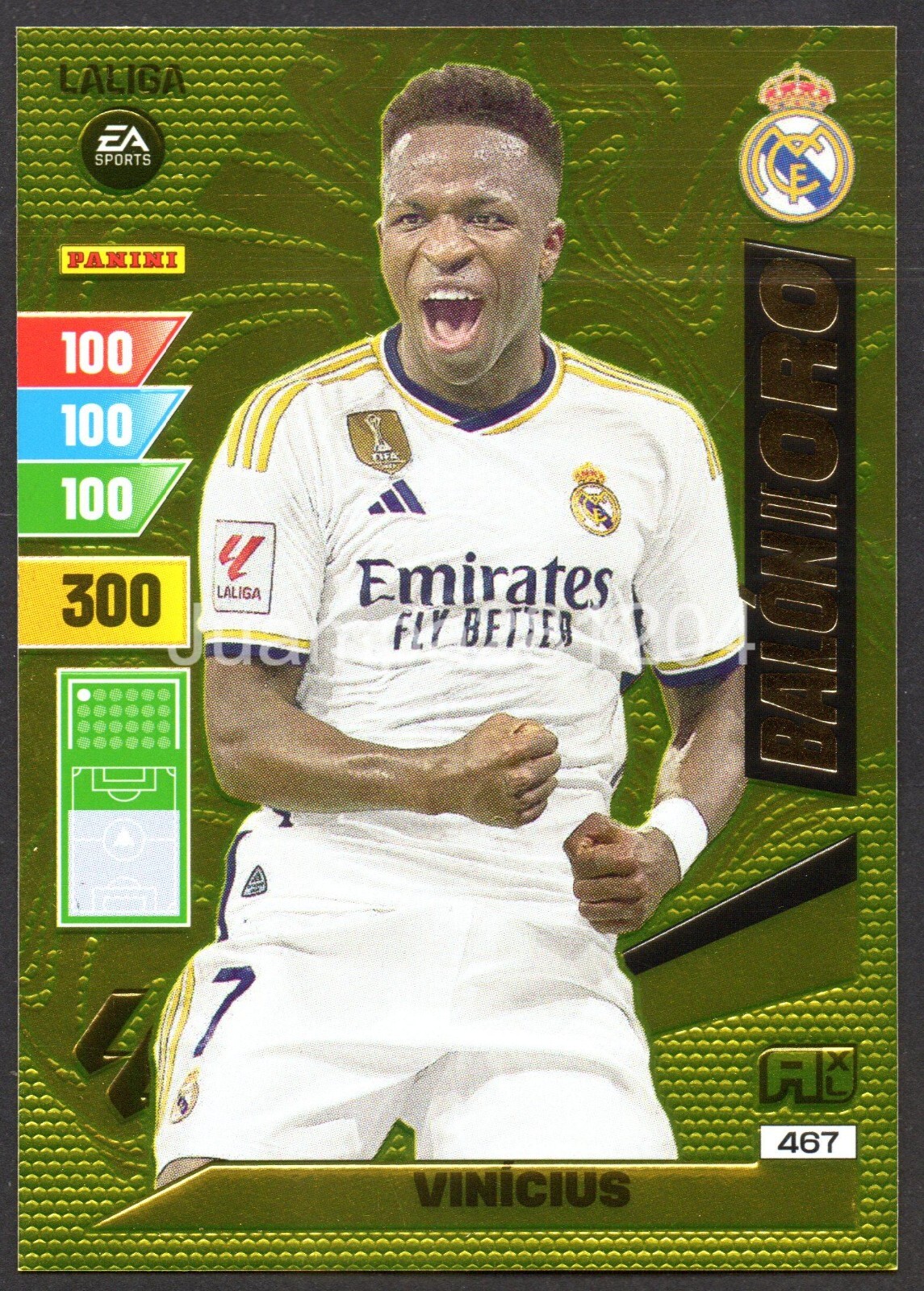 VINICIUS VINI JR #467 BALON DE ORO 2023-24 CROMO PANINI ADRENALYN