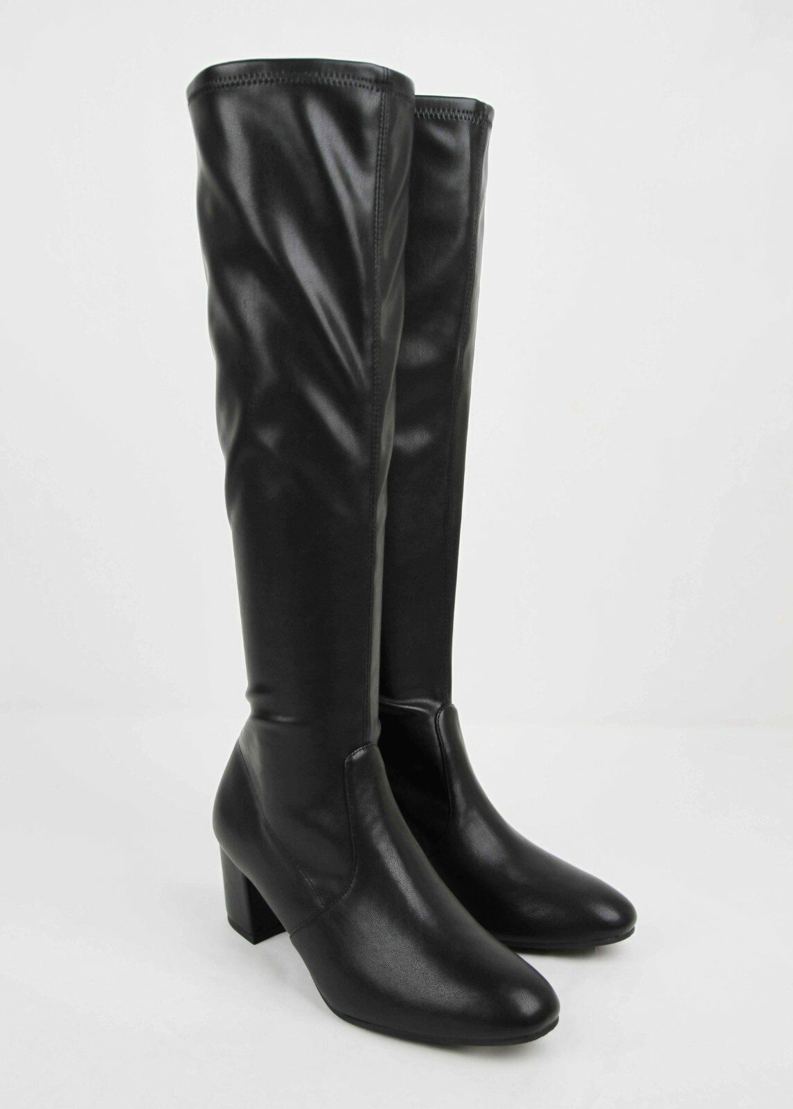 Pre-owned Stuart Weitzman $795  Frannie 60 Black Spp-s-nappa Leather Knee-high Boot