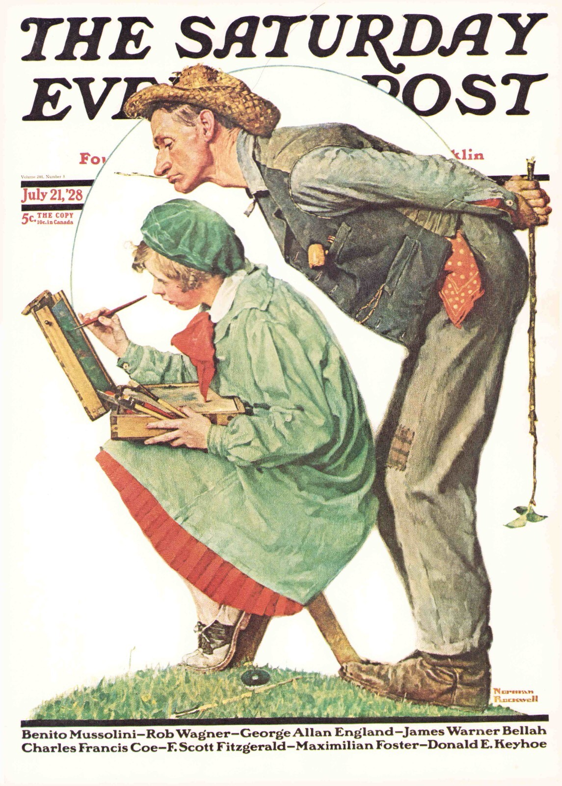 1928 JULY 21 Artist & Critic NORMAN ROCKWELL SATURDAY