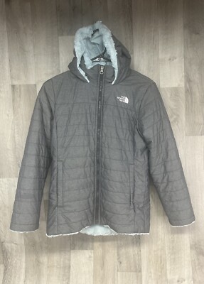 The North Face Kids Winter Coat Fluffy Gray W/ Double Pockets