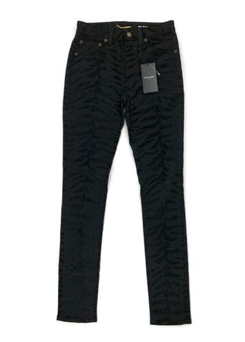 Saint Laurent Jeans YSL Zebra Print - Black - RRP £515 - New Saint Laurent Jeans YSL Zebra Print - Black - RRP £515 - New