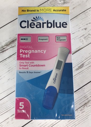 Clearblue Digital Pregnancy Tests Pack of 5 Smart Countdown 5 Days Sooner