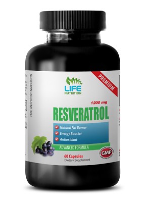 Trans Resveratrol - Anti-Aging - Resveratrol Supreme 1200 mg - Heart Health  1B 