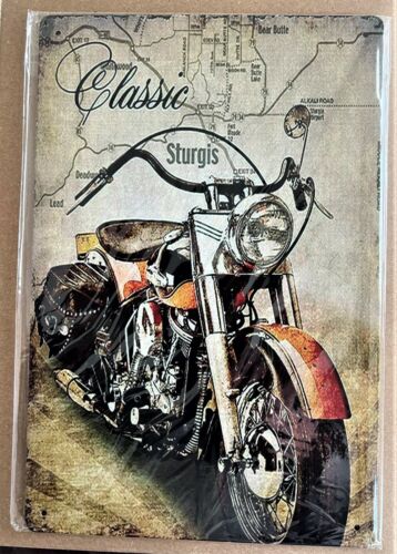 Classic Sturgis Tin Sign (Victory Topgun Indian Hog Fatboy Sportster Twin) 1766