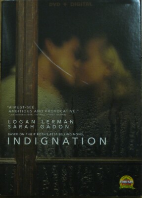 INDIGNATION DVD 2015 LOGAN LERMAN SARAH GADON PHILIP ROTH BRAND NEW SLIPCOVER