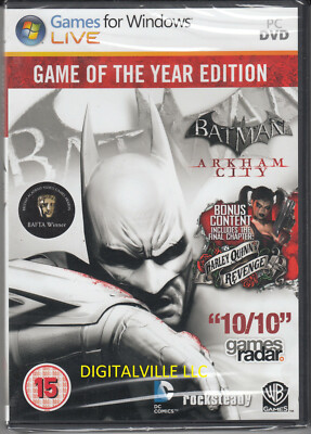 Batman Arkham City Game of the Year PC Brand New Factory Sealed GOTY Version