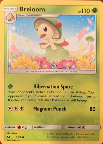 Breloom 5/73 - Common Pokemon Card - Shining Legends Set