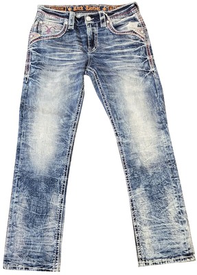 

Мужские прямые джинсы Rock Revival Jonathan J203, Синий