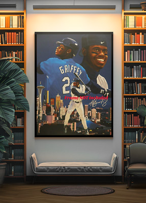 MLB Seattle Mariners Ken Griffey Jr Art Montage 11 X 14 - 16 X 20 Poster Photo