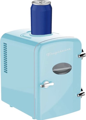 Frigidaire EFMIS171-BLUE Portable Fridge, Chilling Can Holder, Blue, 6 Cans 4L