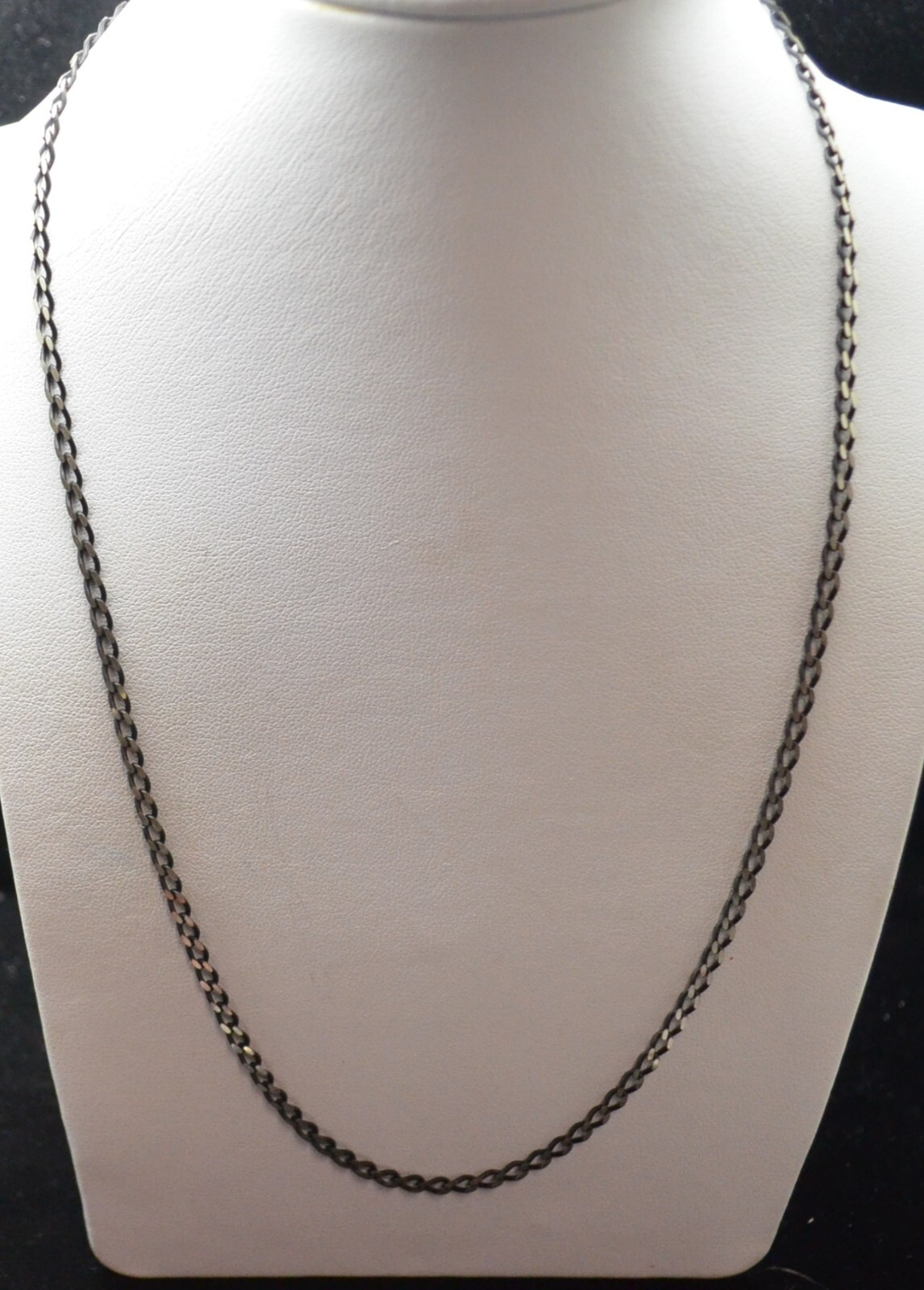 Sterling Silver Dark Toned Chain Necklace 24.0