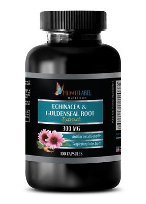 Echinacea & GoldenSeal Root Complex 100 Capsules - Helps Stimulate Immune System