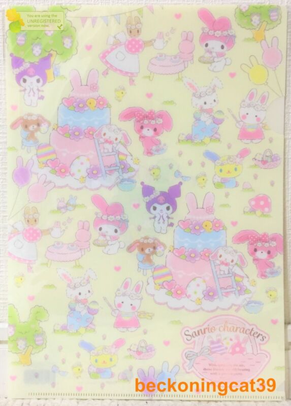 Sanrio Character A4 File Folder My Melody Kuromi Marron Cream 2023 MADE IN JAPAN