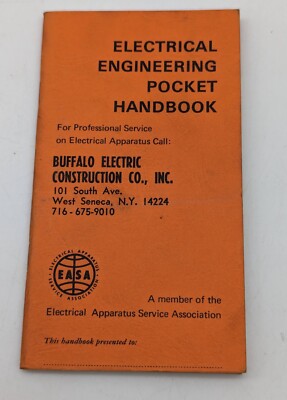 Vtg Electrical Engineering Pocket Handbook EASA Buffalo Electric NY Book