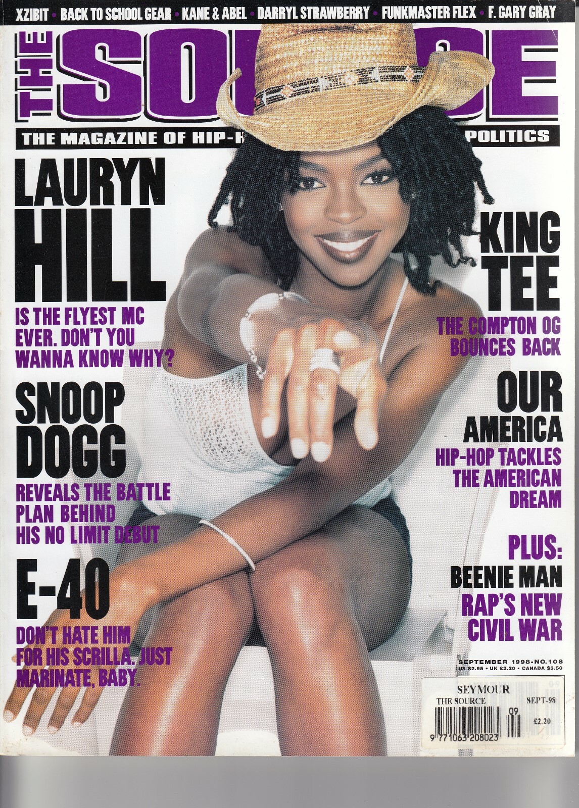 The Source Hip Hop magazine issue 108 Sep 98 (Lauryn Hill