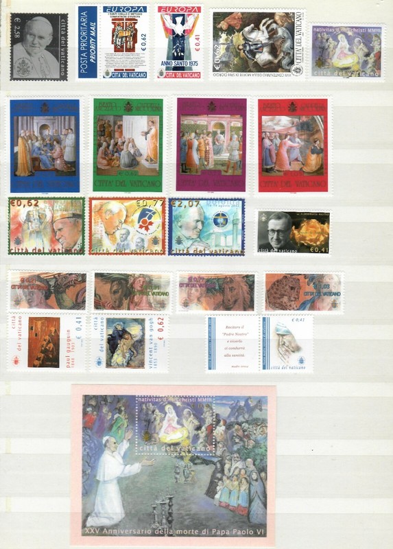 S33823 Vatican Mnh 2003 Complete Year Set 21v + 3 S/S 2 Scans