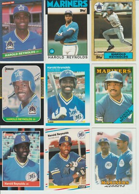Huge 50 + HAROLD REYNOLDS different card lot 2 RC 1987 - 2010 Mariners Orioles
