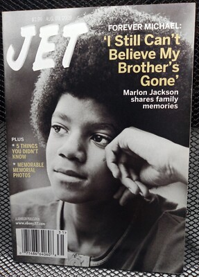 Young Michael Jackson Cover Memorial RIP Black Interest Jet Magazine Aug 3, 2009