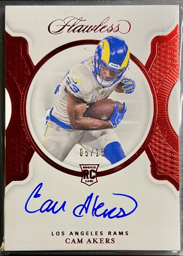 2020 Panini Flawless Cam Akers Auto Ruby ROOKIE Card Los