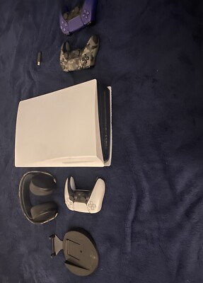 Hardly Used Ps5 With 3 Controllers And Pulse Evo Headset And Cords