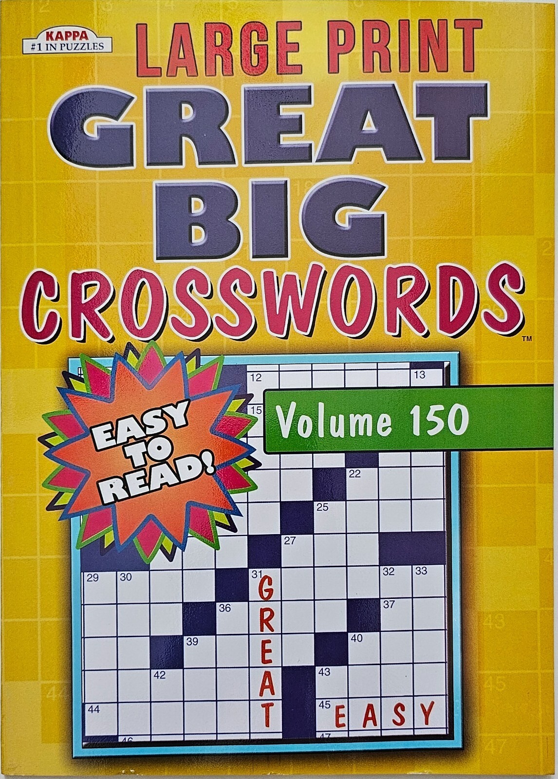 Kappa Large Print Great Big Crosswords Puzzle Books, 24 Different Volumes U-PICK