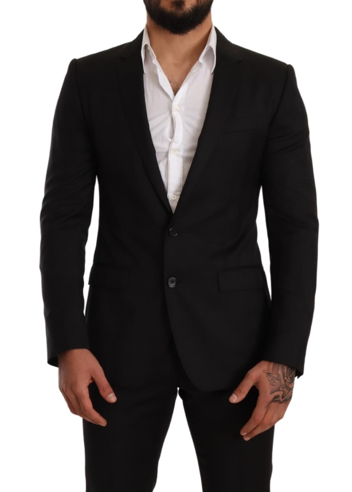 Костюм DOLCE & GABBANA Черный в клетку MARTINI SLIM FIT, 2 предмета EU46 / US36 / S 3200 долларов США